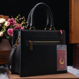 Vintage Luxury Leather Tote – Designer Cat Embroidery Shoulder Bag