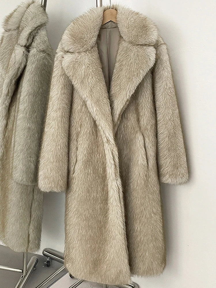 Plush Faux Fur Winter Overcoat
