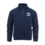 2026 Autumn and Winter Men's Casual Stand Collar Metal Half-Zip Sweater, Supporting Custom Logo
