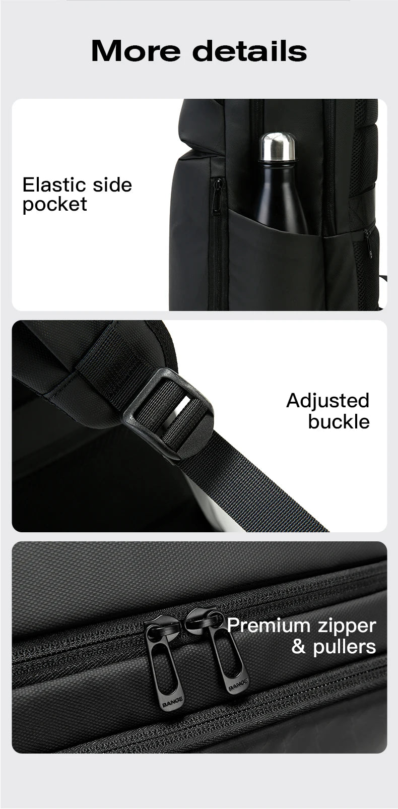 BANGE Simple Design Large Capacity Laptop Backpack Water Resistant Computer Backpack Fits 16 Inch Laptop Back Pack Bag for Male