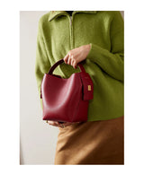 LA FESTIN Original Brand Genuine Leather Ladies Handbag Shoulder Crossbody Bag Portable Bucket Bag Female Bags Women's Bag