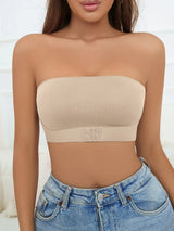 Women's Seamless Strapless Front-Button Wire-Free Bra