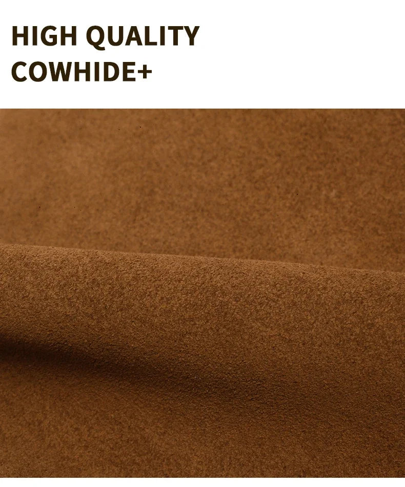 Ladies Casual Soft Suede Cowhide Handbags Women's Frosted Cow Leather Shoulder Bag Female Fashion Trend Luxury Designer Bags New