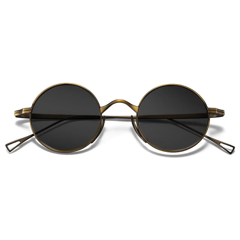 Ultra Light Pure Titanium Myopia Sunglasses Men Vintage Designer Small Round Frame Sunglasses Women Retro Luxury Brand Eyewear