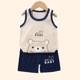 Kids' Cotton Summer Vest & Shorts Set