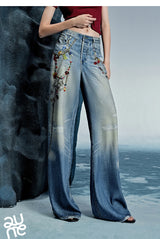 TOYOUTH Women Denim Jean 2025 Spring New Long Pants 8518053
