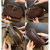 Russian Women's Genuine Suede Cowhide Leather Shoulder Bag Soft Cow Versatile Ladies Crossbody Bag Trendy Luxury Female Designer