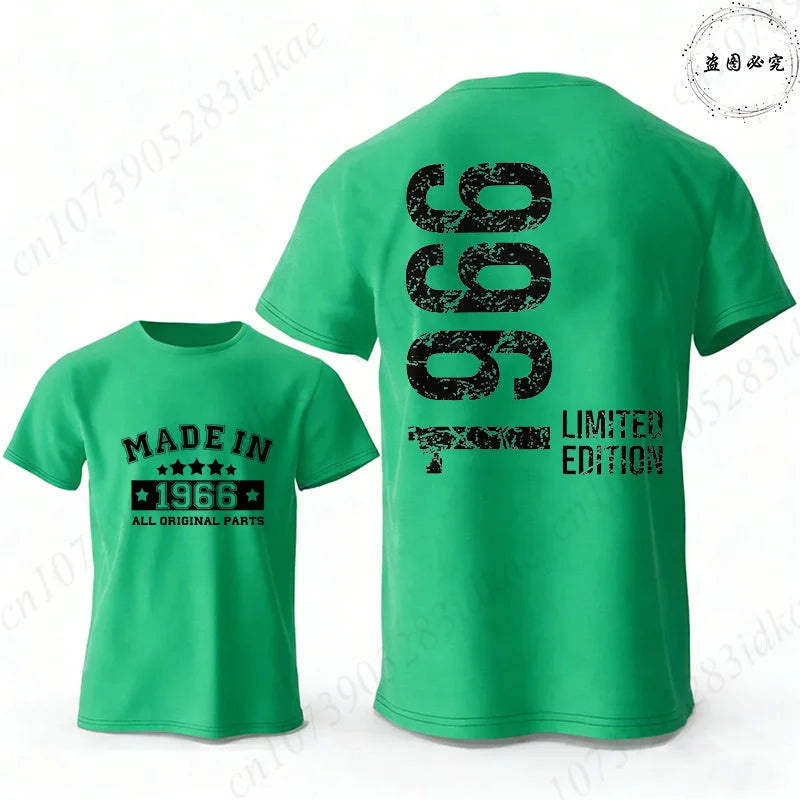 60th Birthday Vintage Graphic T-Shirt — Made in 1966 Men's Short Sleeve Tee