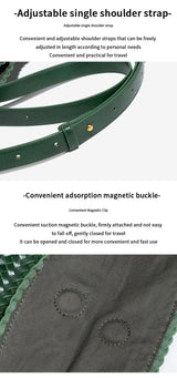 Luxury Women's Shopping Bag New High-End Hand-Woven Leather Bucket Bag Large-Capacity Shoulder Messenger Bag Commuter Tote Bag