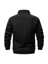 Men Fleece Lined Sweatshirts Winter Warm Pullover Half Zipper Pullover for Male Hoody Outdoor Sweatshit Solid Color Stand Collar
