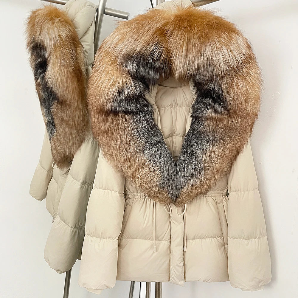 Premium Natural Fur Trim Down Jacket