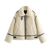 Faux-Fur Trimmed Moto Jacket