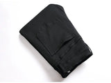 Men Classic Pure Black Jeans All Match Stretch Denim Pants Casual Plus Size Slim Straight Trousers