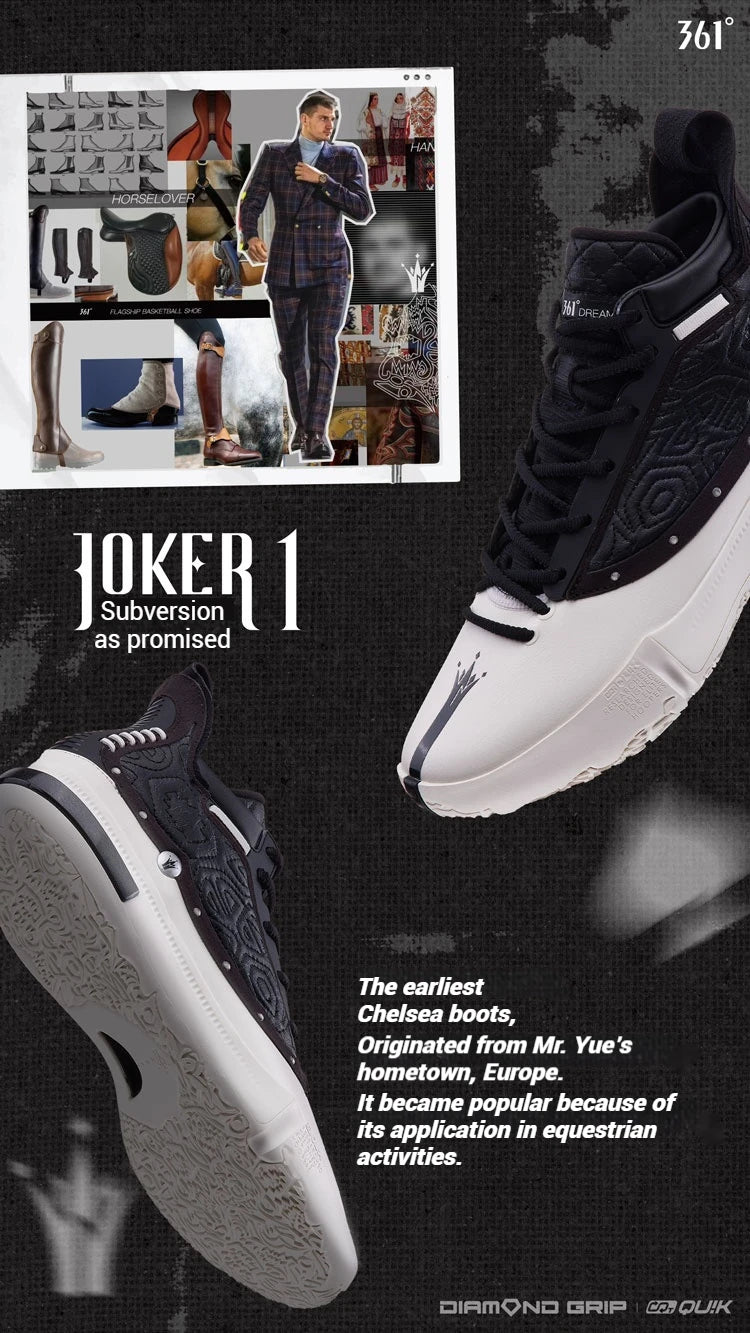 361 Degrees Joker 1 Men Combat Basketball Shoes Jokic High-top Anti-slip Shock-Absorbing Wear-resistant Male Sneakers 572511103