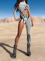 Medieval Art Irregular Lines Bodysuit
