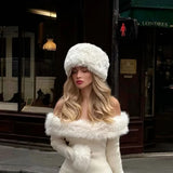 Soft Faux Fur Bucket Hat Women Winter Faux Fur Hat Luxury Fluffy Plush Russian Style Hat Personality Fishermen Hat шапка женс