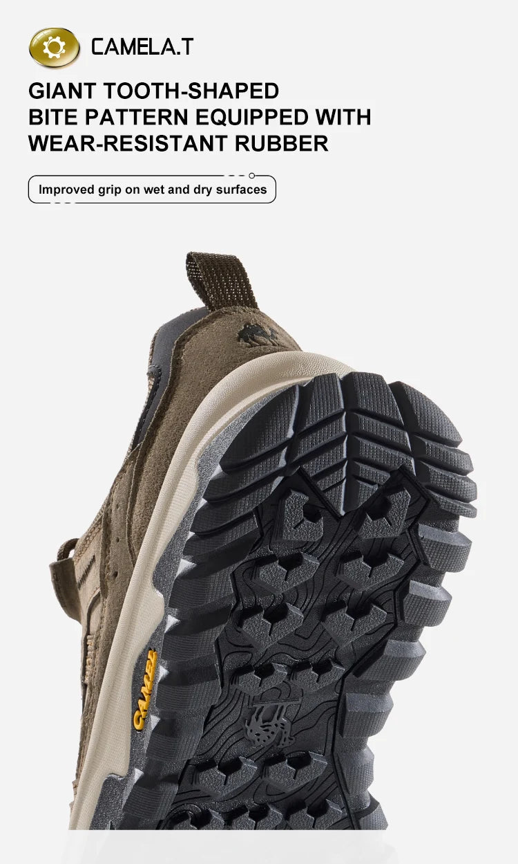 GOLDEN CAMEL Outdoor Hiking Shoes Men and Women Non-slip Breathable Sneakers Thick-soled Climbing Shoes for Men Shock Absorption