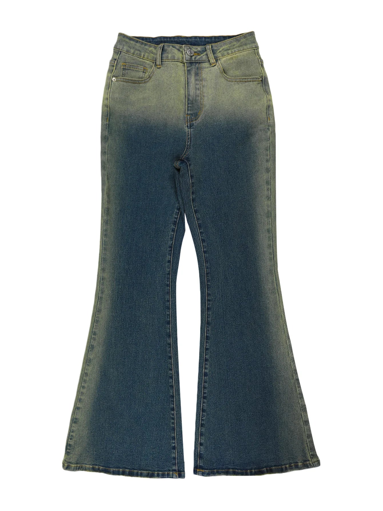 Women's Y2K Wide-Leg Bootcut Jeans – High Waist