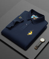 Men's Embroidered Cotton Polo Shirt – Breathable Summer Fit