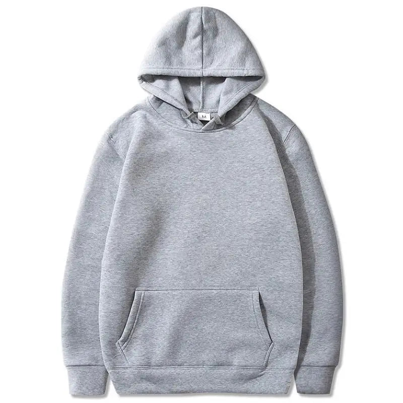 Men’s Classic Solid Color Pullover Hoodie