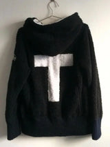 Y2k Lamb Wool Jackets Women Gothic Hoodies Cross Skull Grunge Zipper Sweatshirts Vintage Casual Hooded Coats Harajuku Streetwear