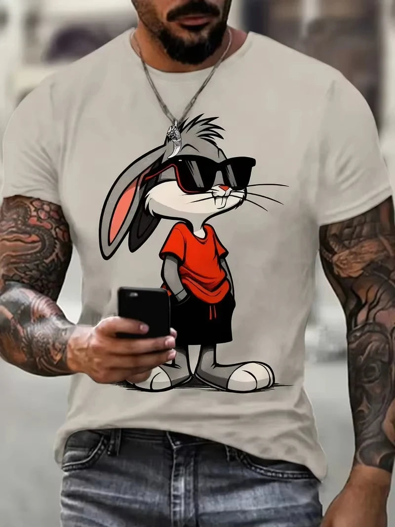 Men’s Rabbit Graphic Streetwear Tee