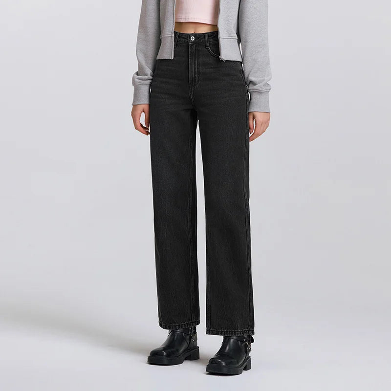 Semir Jeans Women Vintage Long Trousers 2025 New Spring Wide-leg Trousers Comfortable Soft Versatile Trousers