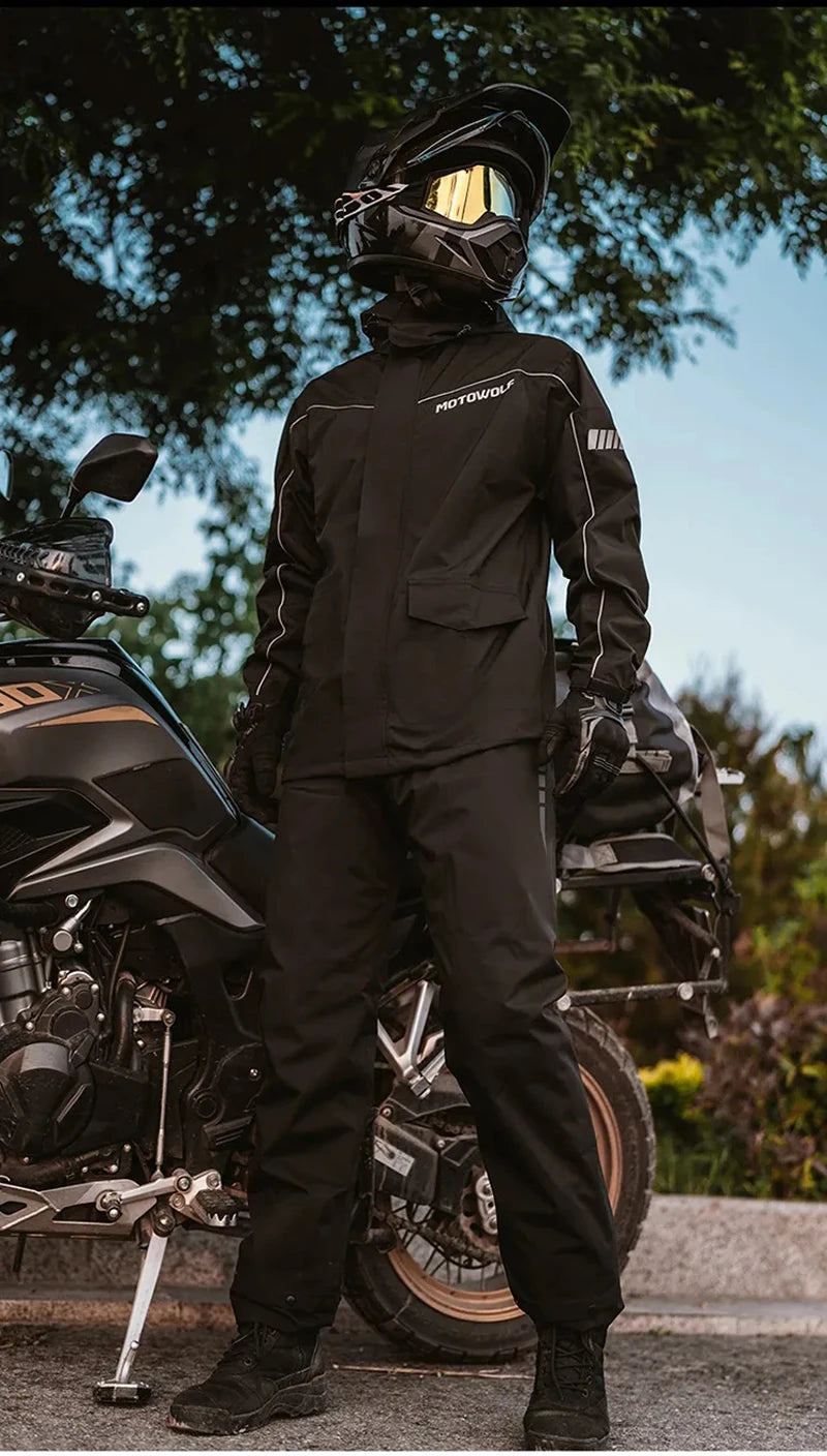 Waterproof Motorcycle Rain Suit – Jacket & Pants Set
