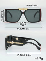 Classic Retro Square Frame Sunglasses for Men
