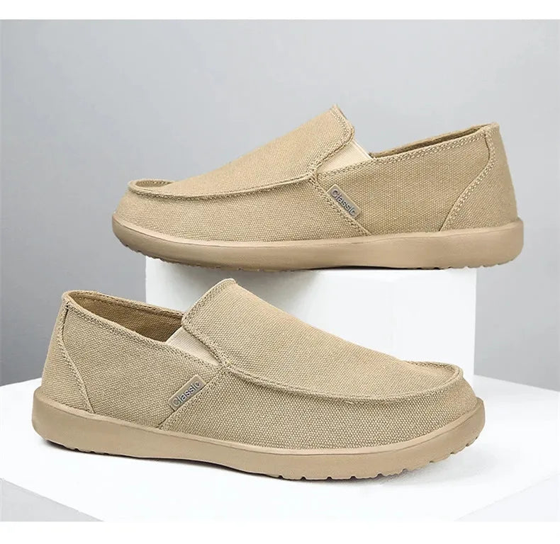Men's Breathable Canvas Slip-On Loafers