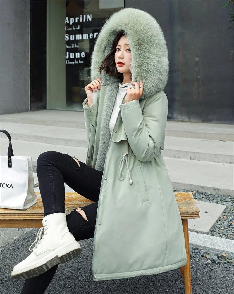 Hooded Winter Parka with Wool Lining