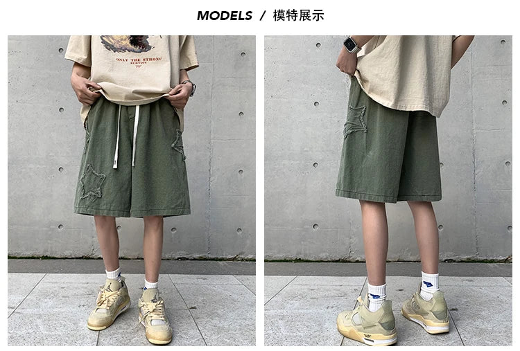 Men’s Vintage Denim Streetwear Shorts
