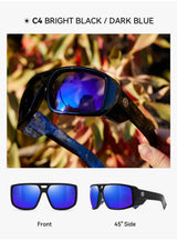 KDEAM Muscle Car Styling And Serious Performance Polarized Men's Sunglasses Sport Cycling Glasses Features Sturdy 5-Barrel Hinge