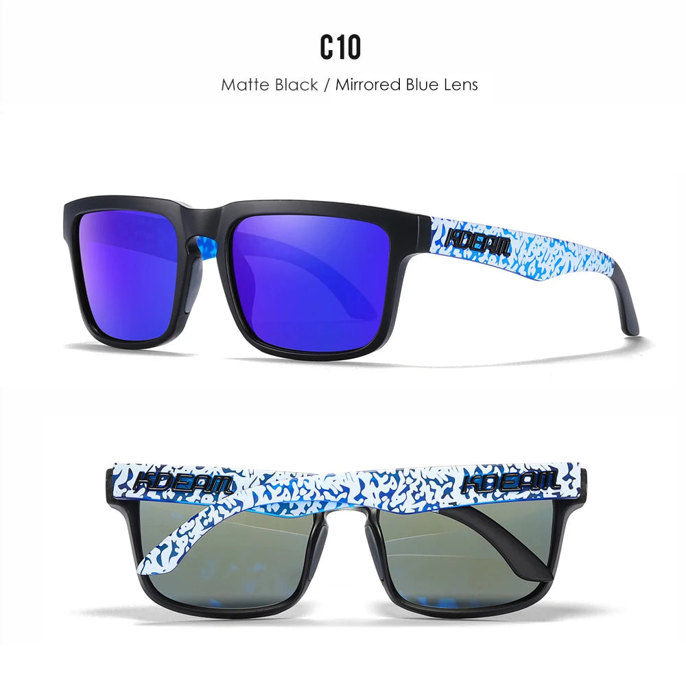 KDEAM Men's Polarized Sunglasses Square Casual Outdoors Sun Glasses Women Unisex Sunglass For Couple With New Package