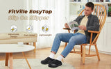 FitVille Men'S Half Slippers Diabetic Shoes Extra Wide 4E Adjustable Lightweight Casual Shoe For Swollen Feet Plantar Fasciitis