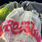 Y2K Harajuku Embroidered Zip-Up Hoodie