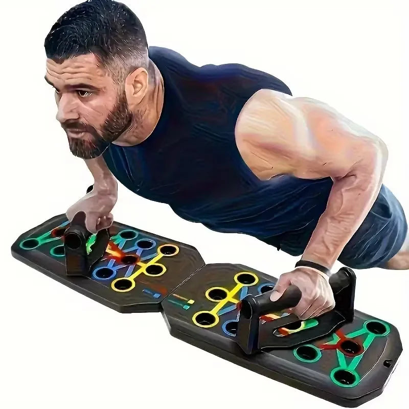 Portable Push-Up Board Set with Handles – Full Body Trainer
