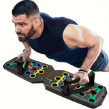 Portable Push-Up Board Set with Handles – Full Body Trainer