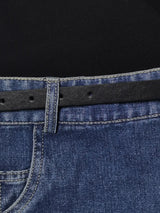 Punk-Inspired Patchwork Denim Bell Bottoms