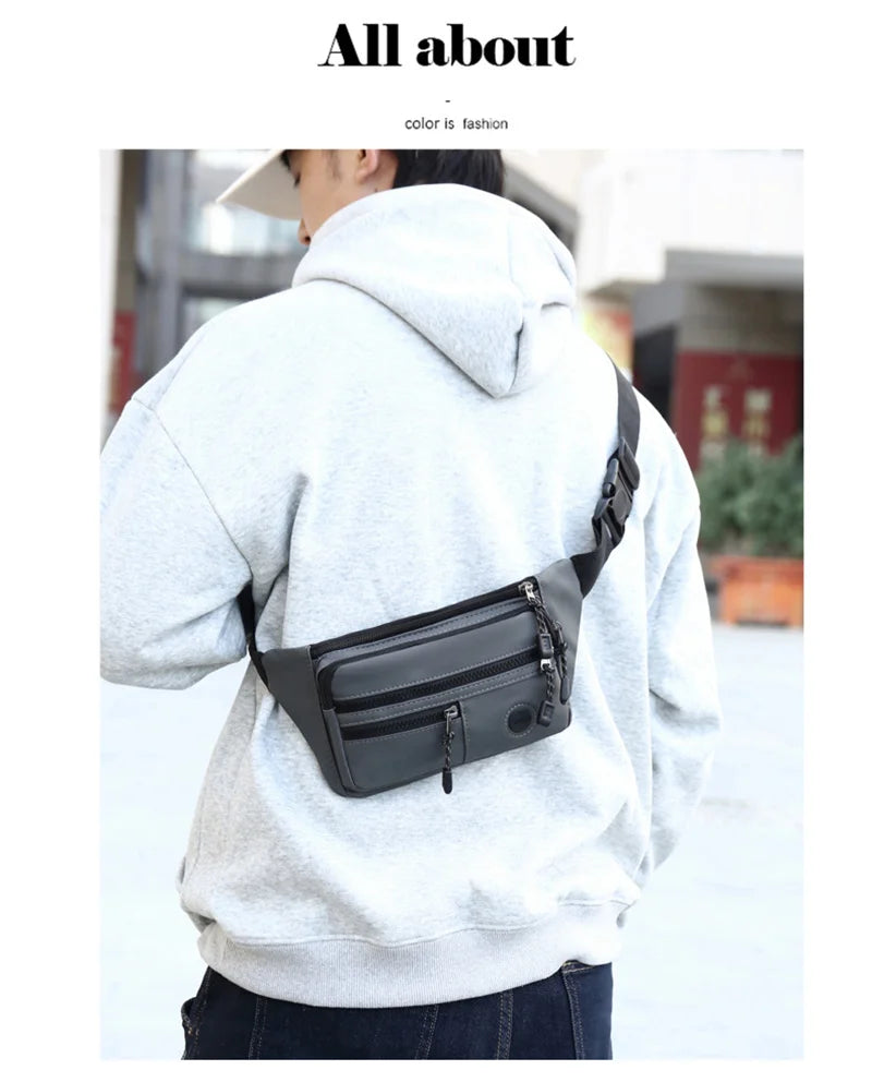Fashion Unisex Waterproof Waist Bag Pack Male Belt Pouch Ladies Kangaroo Hip Phone Work Purse - Travel Gear for Men and Women