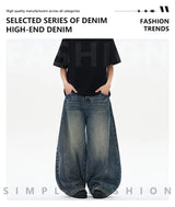 Men's Vintage Wide-Leg Denim Jeans | Relaxed Streetwear Fit