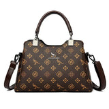 Luxury Handbag Fashion Print Large Capacity Soft Leather Women Shoulder Crossbody Bag Leisure Designer Ladies Purses and Handbag