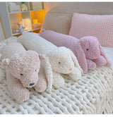 Long Rabbit Plush Body Pillow Large Cute Bear Stuffed Rabbit Sleeping Cushion Decorative Body Pillow Chair Back Cushion Decor