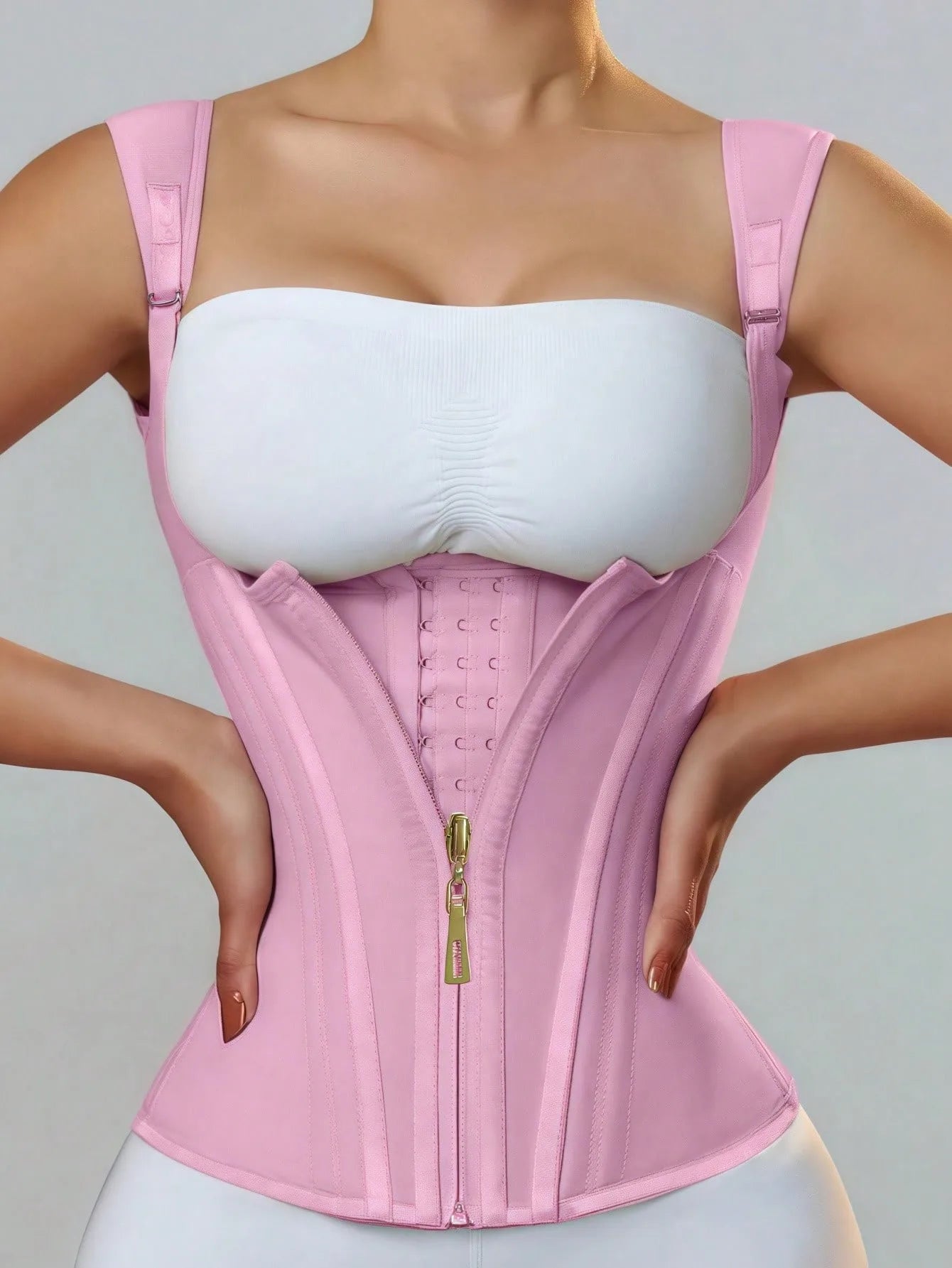 Women’s High-Compression Latex Waist Trainer – USA-Made Colombian Style Slimming Shaper