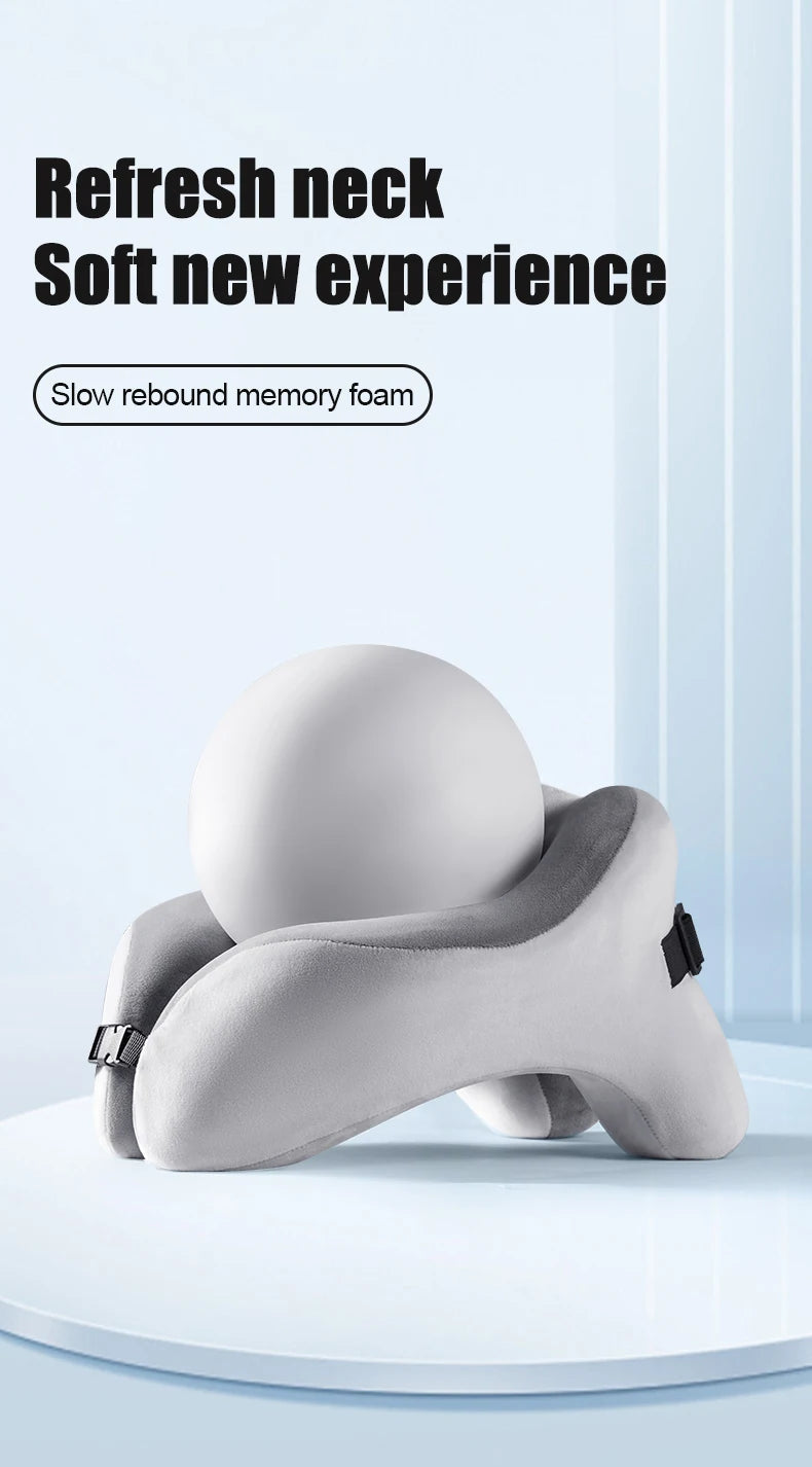 Memory Foam Travel Neck Pillow – Soft U-Shape Support