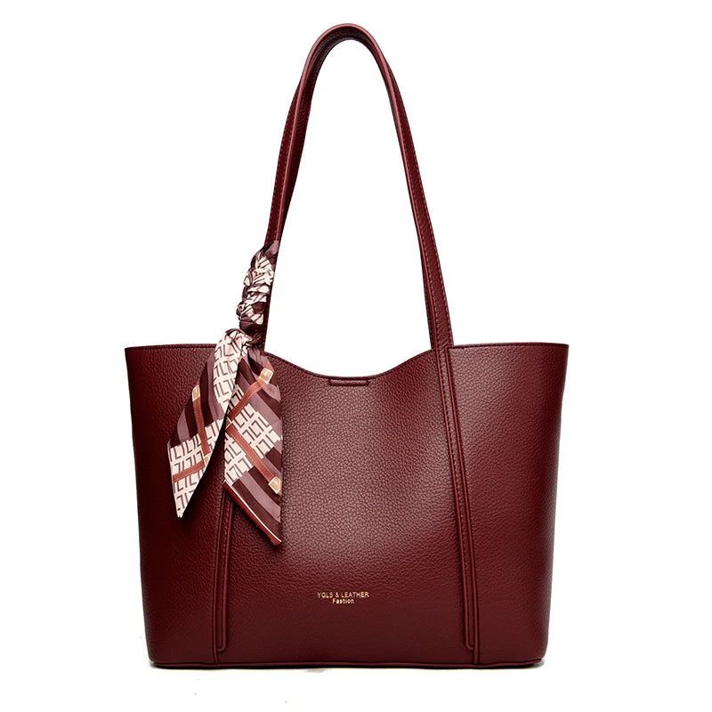 Genuine Brand Women Tote Bag High Quality Soft Leather Large Ladies Shoulder Crossbody Bag Luxury Female Shopping Handbag A Main