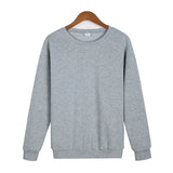 Men's Solid Crew Neck Pullover Sweatshirt