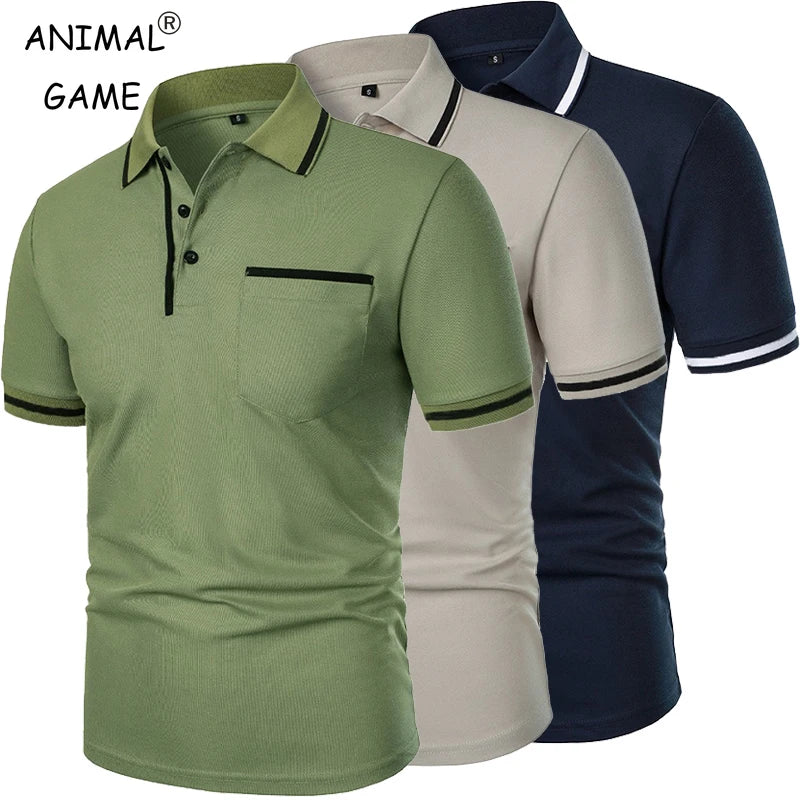 Men's Short Sleeve Knit Polo Shirt