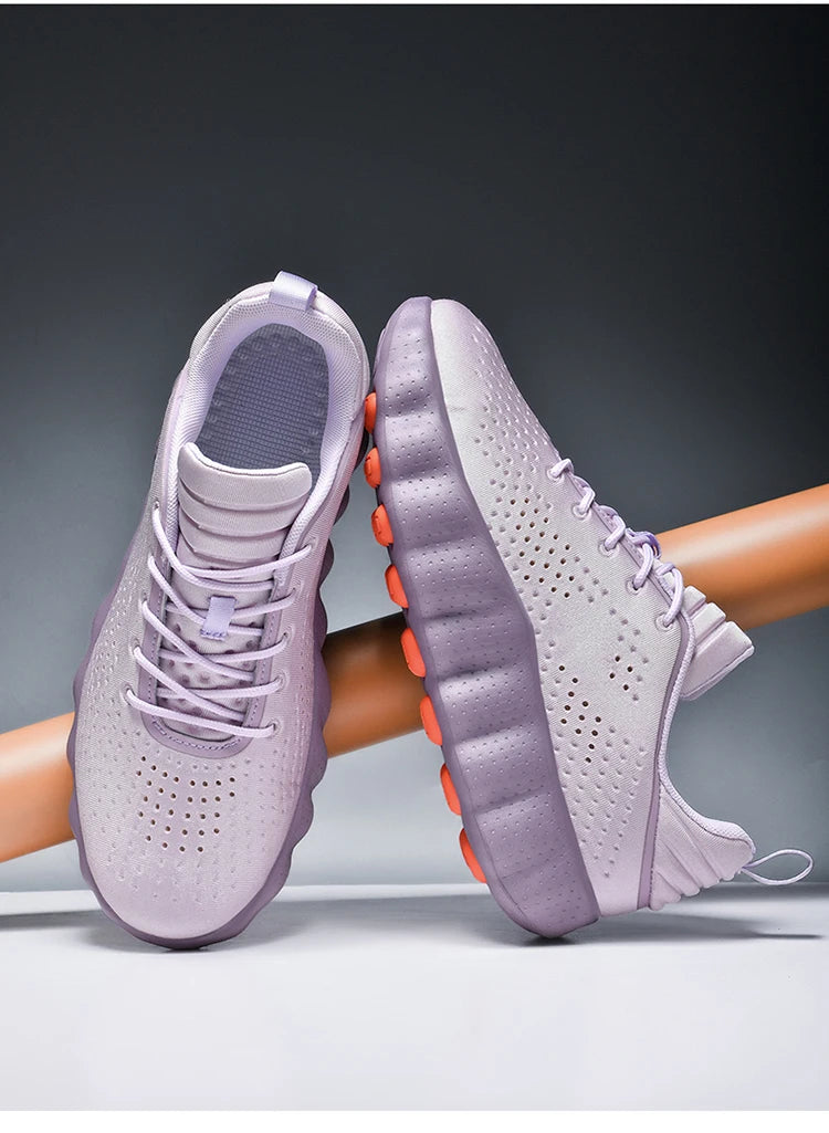 ClaWave Unisex Massage Cushioning Running Sneakers — Breathable Knit, Non-Slip