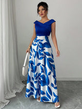 Floral Asymmetric Maxi Dress